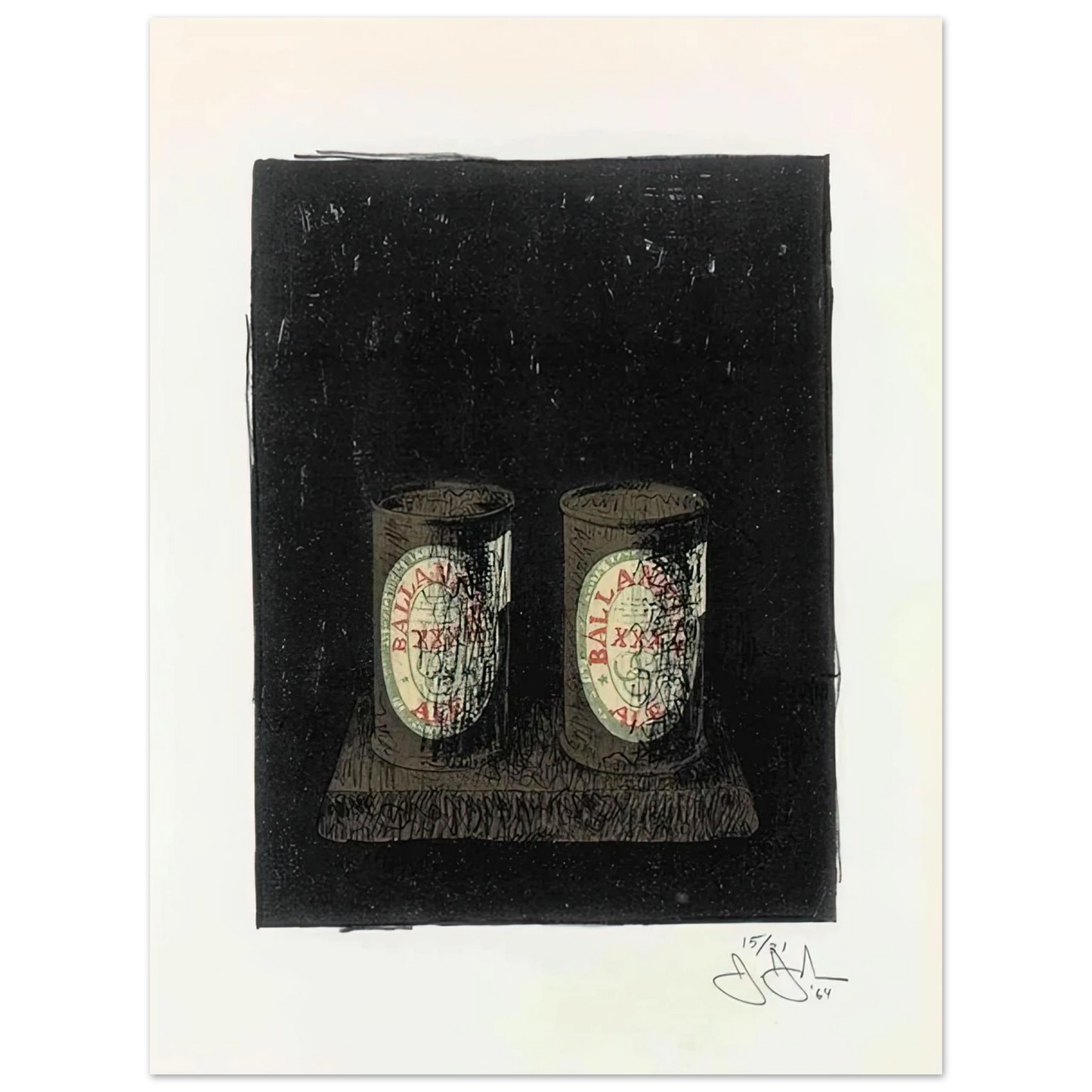 Jasper Johns - ALE CANS 1964 1 Fine Art Poster - Default Title
