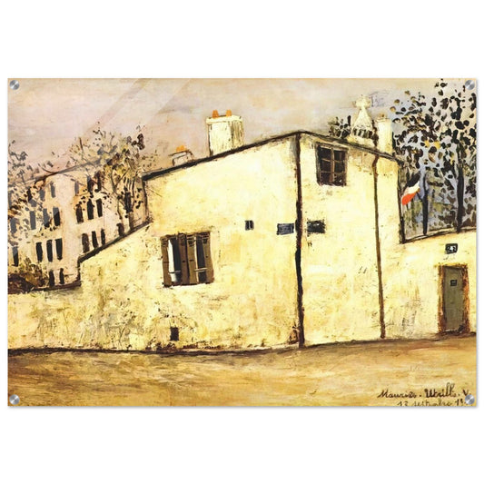 HECTOR BERLIOZ S HOUSE - Maurice Utrillo Acrylic Print - 70x100 cm / 28x40″ inches