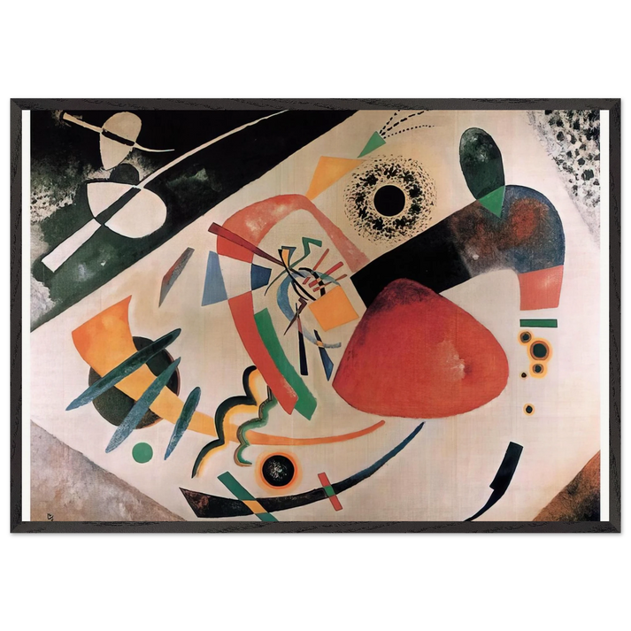 RED SPOT II 1921 - Wassily Kandinsky 70x100 cm / 28x40 inches Framed Art Print – Black Wooden Frame