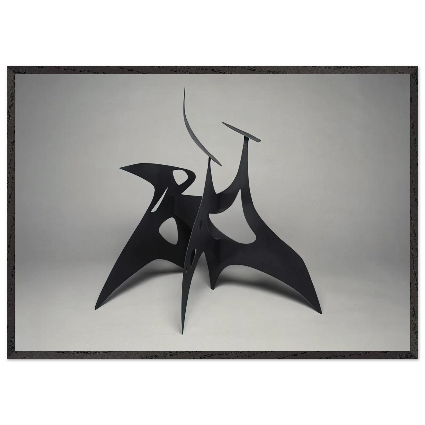 MUCH PIERCED 1947 - Alexander Calder Framed Art Print – Black Wooden Frame - Default Title - -Framed Art Print