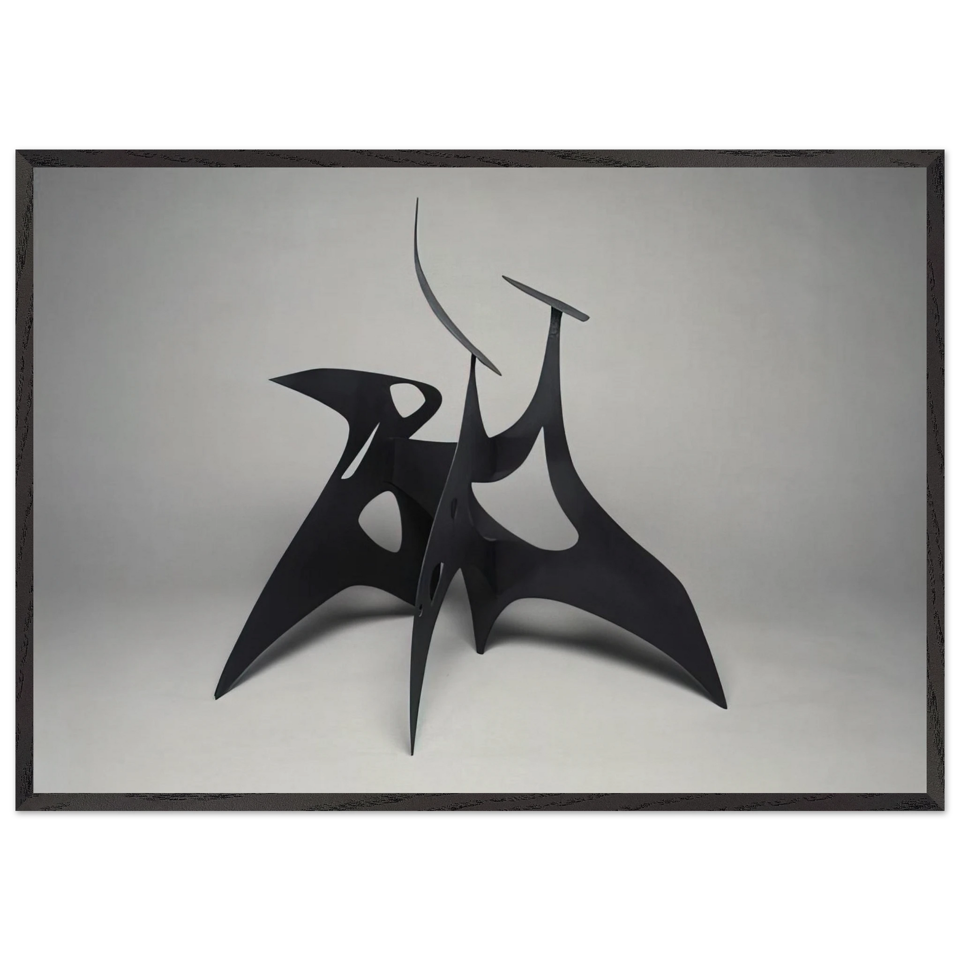 MUCH PIERCED 1947 - Alexander Calder Framed Art Print – Black Wooden Frame - Default Title - -Framed Art Print