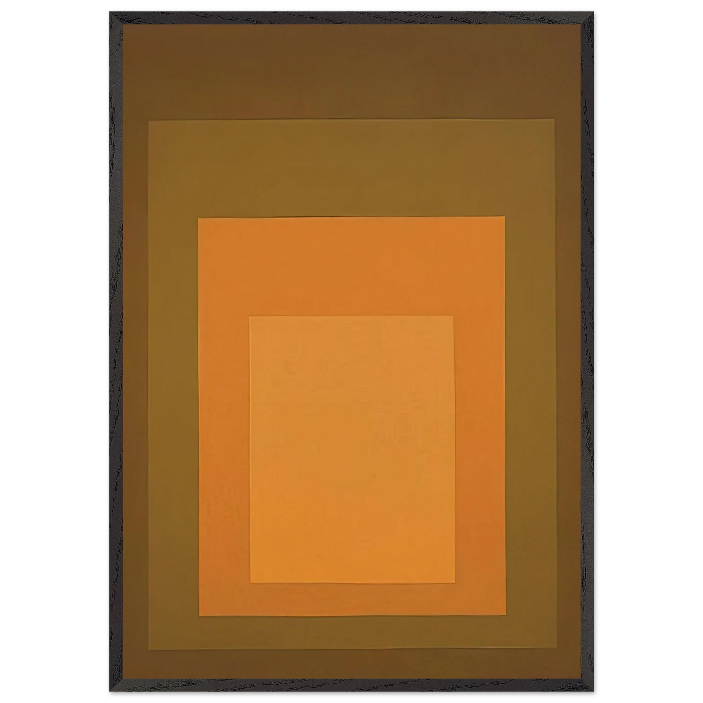 HOMAGE TO THE SQUARE AUTUMN CLIMAX 1963 - Josef Albers Framed Art Print – Black Wooden Frame - Default Title - -Framed Art Print