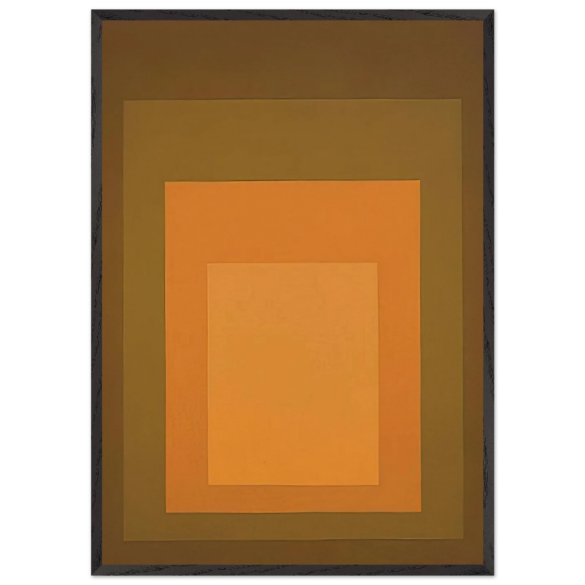 HOMAGE TO THE SQUARE AUTUMN CLIMAX 1963 - Josef Albers Framed Art Print – Black Wooden Frame - Default Title - -Framed Art Print