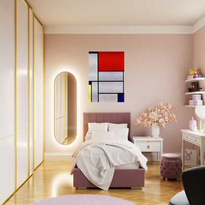 Tableau I - Piet Mondrian Brushed Aluminum Print - 70x100 cm / 28x40 inches | Piet Mondrian Aluminum Print | Piet Mondrian Prints