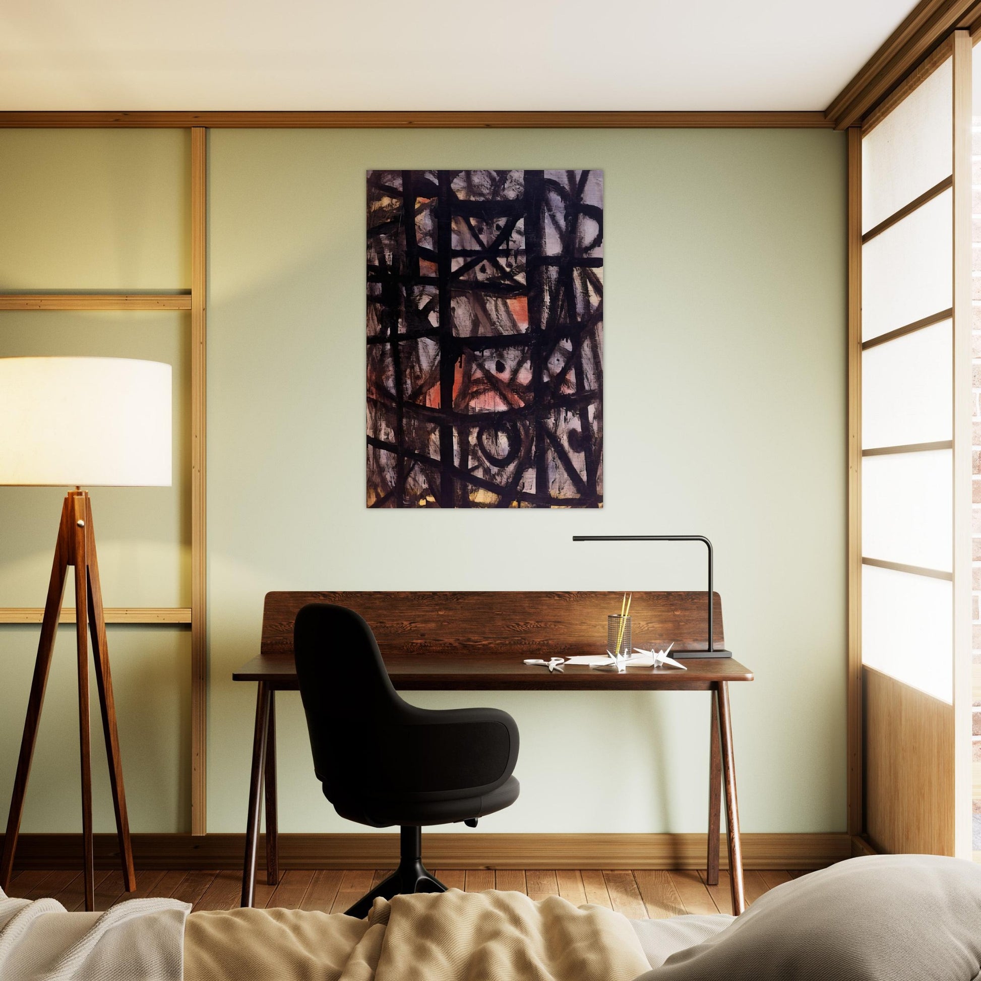 The Cage - 1954 - Adolph Gottlieb Brushed Aluminum Print - 70x100 cm / 28x40 inches | Adolph Gottlieb Aluminum Print | Adolph Gottlieb Prints