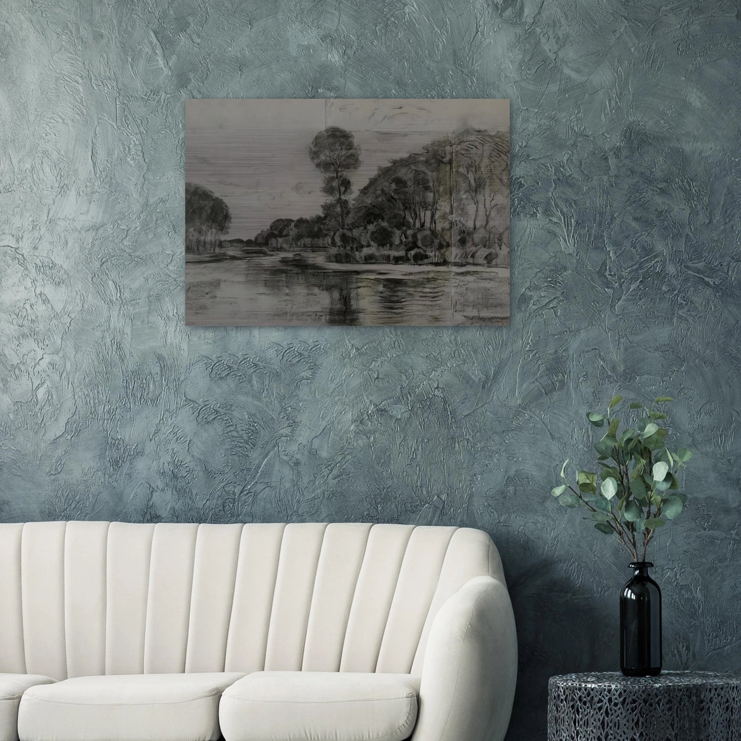 Lonely tree at the Gein - Piet Mondrian Brushed Aluminum Print - 70x100 cm / 28x40 inches | Piet Mondrian Aluminum Print | Piet Mondrian Prints