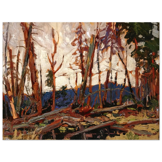Tom Thomson - BURNT COUNTRY EVENING SKETCH FOR BURNT LAND 1914 Fine Art Poster - Default Title