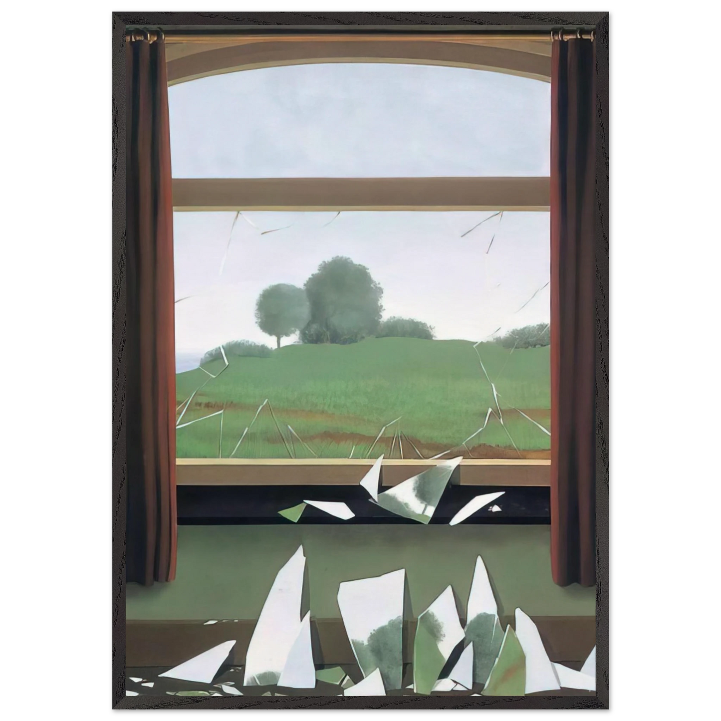 THE KEY TO THE FIELDS 1936 - Rene Magritte Framed Art Print – Black Wooden Frame - Default Title - -Framed Art Print