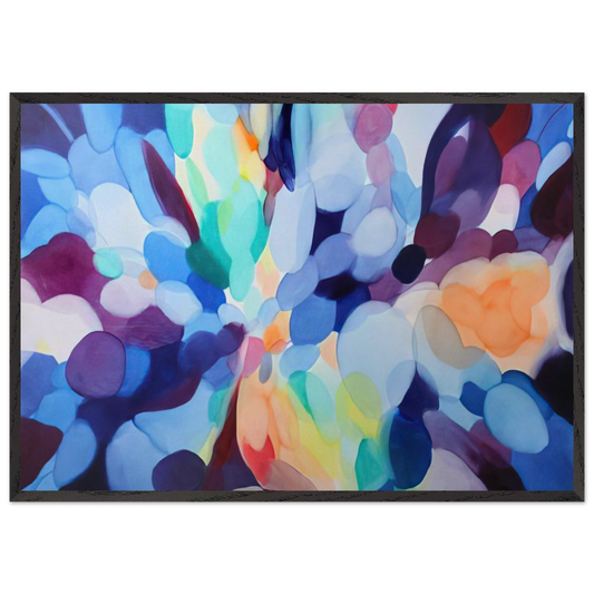 Through Sleep to Orange - Alice Baber Framed Art Print – Black Wooden Frame - Default Title - -Framed Art Print