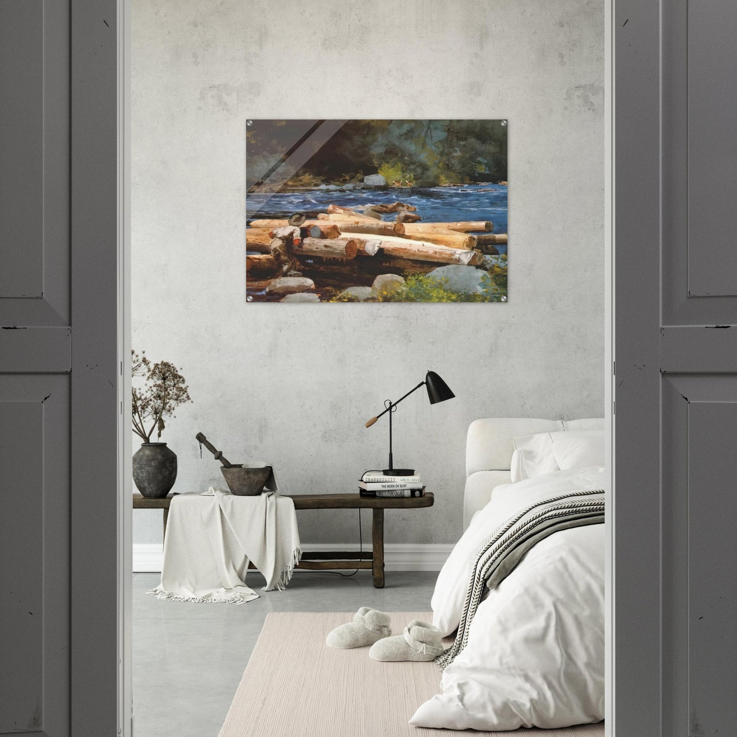 HUDSON RIVER - Winslow Homer Acrylic Print - 70x100 cm / 28x40″ inches | Winslow Homer Wall Art | Winslow Homer Prints