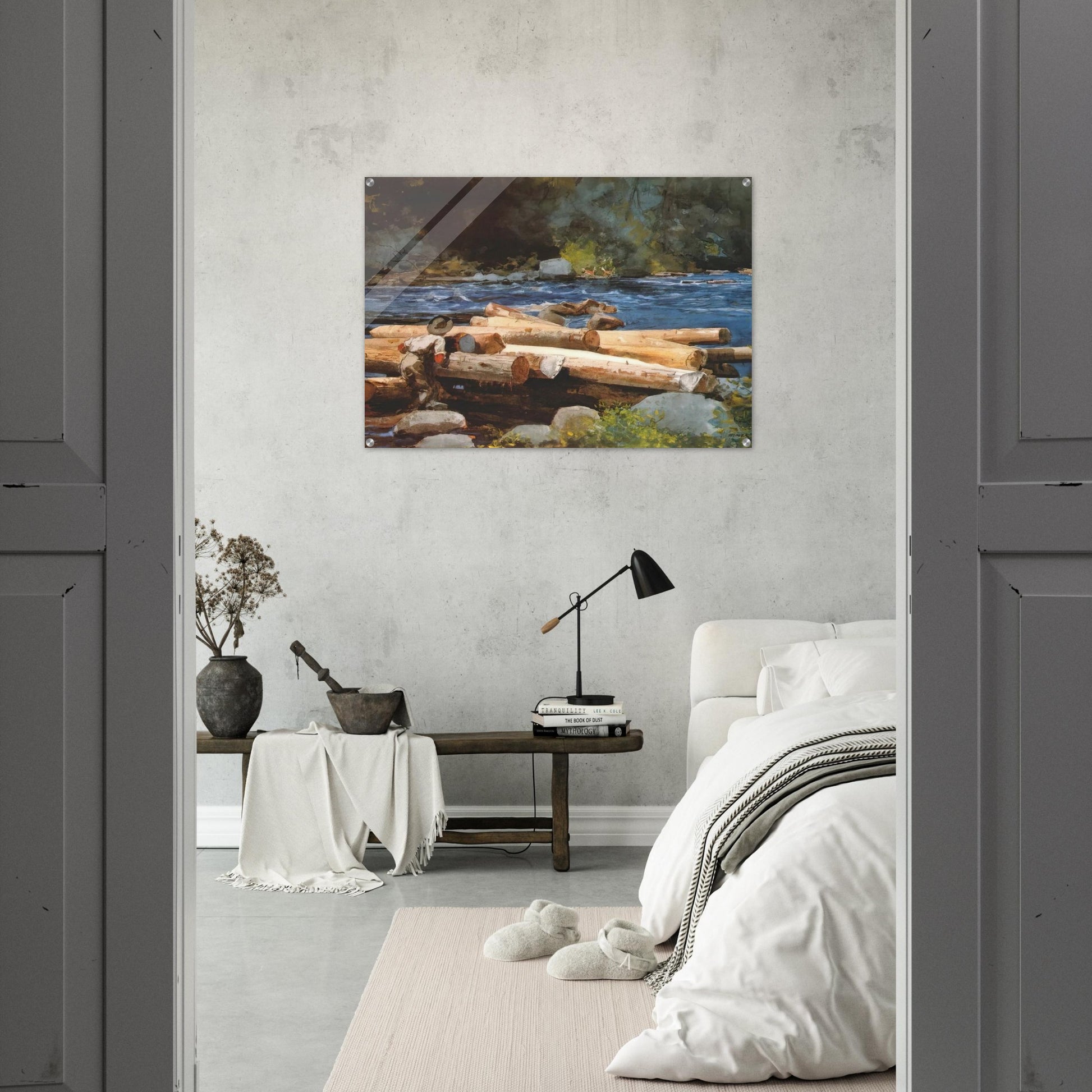 HUDSON RIVER - Winslow Homer Acrylic Print - 70x100 cm / 28x40″ inches | Winslow Homer Wall Art | Winslow Homer Prints