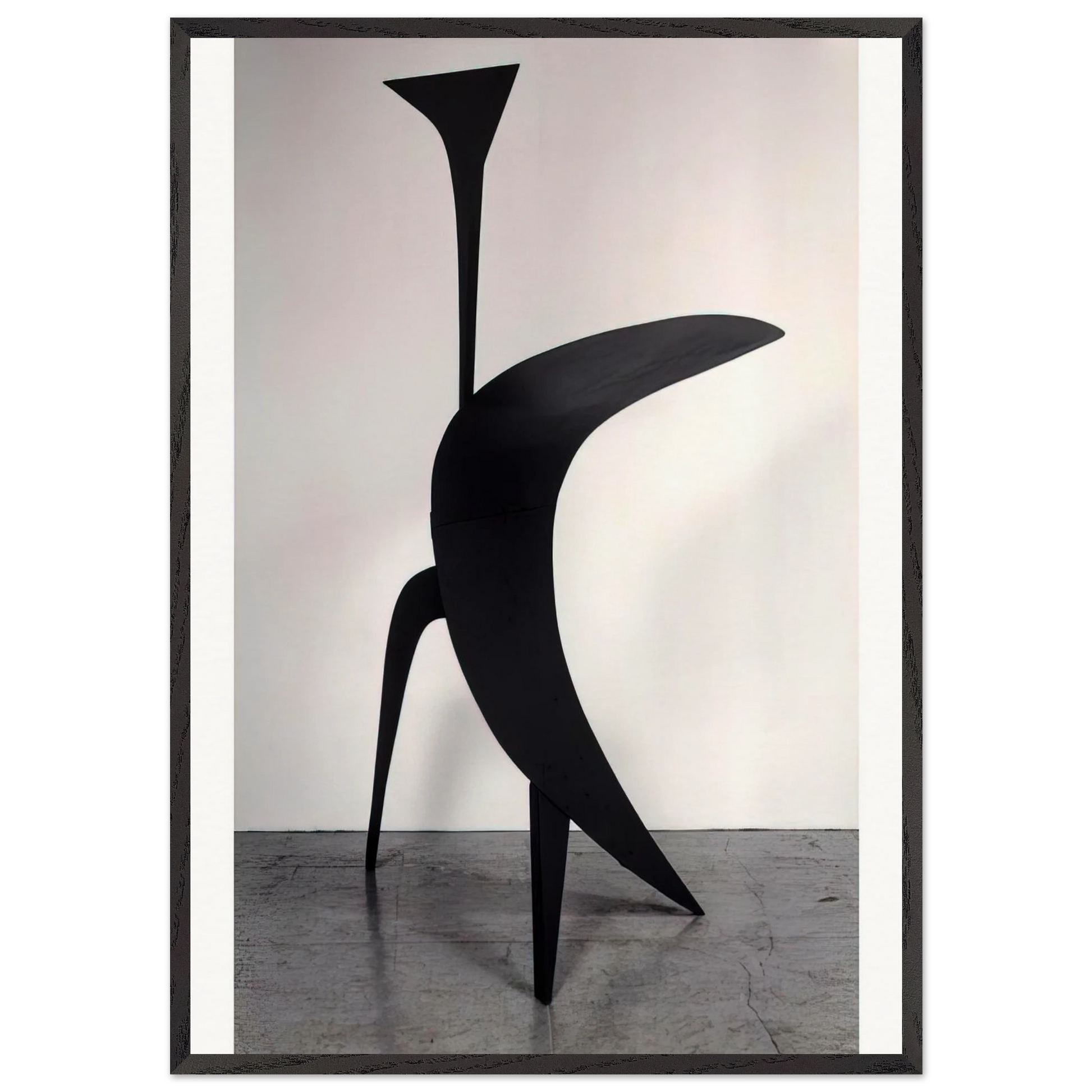 THE BIG EAR 1943 - Alexander Calder Framed Art Print – Black Wooden Frame - Default Title - -Framed Art Print