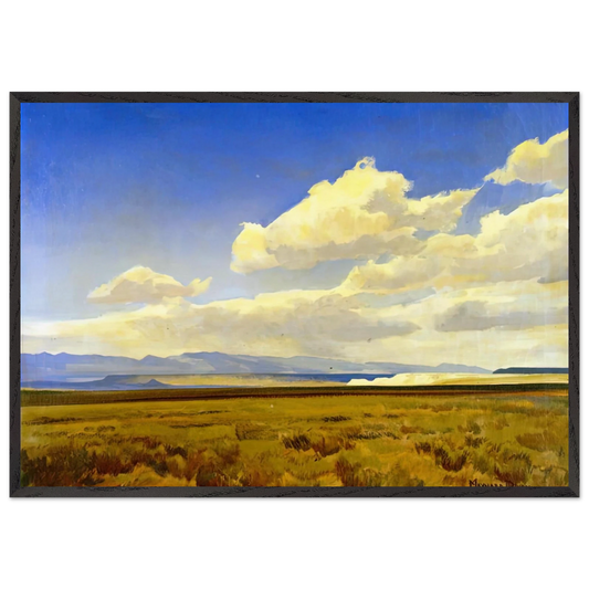 WIND OF WYOMING 1936 - Maynard Dixon Framed Art Print – Black Wooden Frame - Default Title - -Framed Art Print