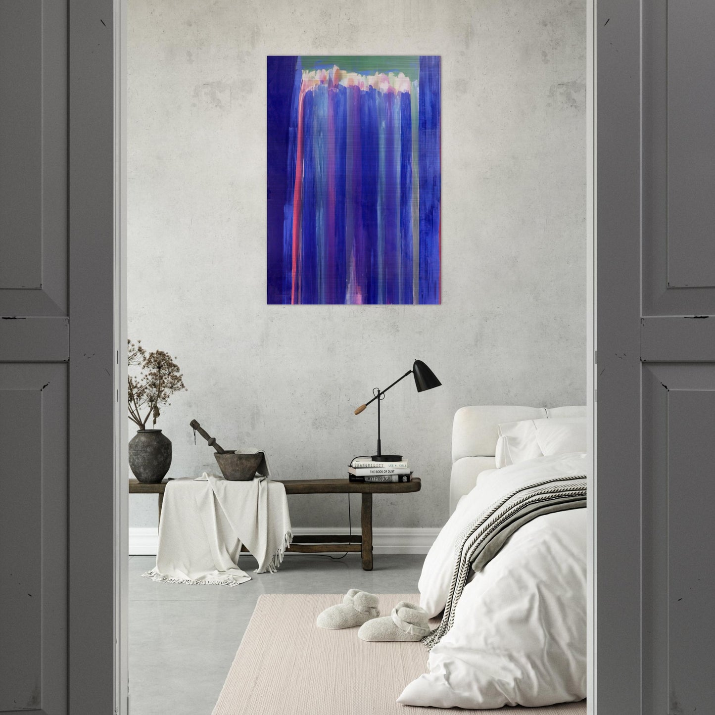 Marine Mystery - 1972 - Ronnie Landfield Brushed Aluminum Print - 70x100 cm / 28x40 inches | Ronnie Landfield Aluminum Print | Ronnie Landfield Prints