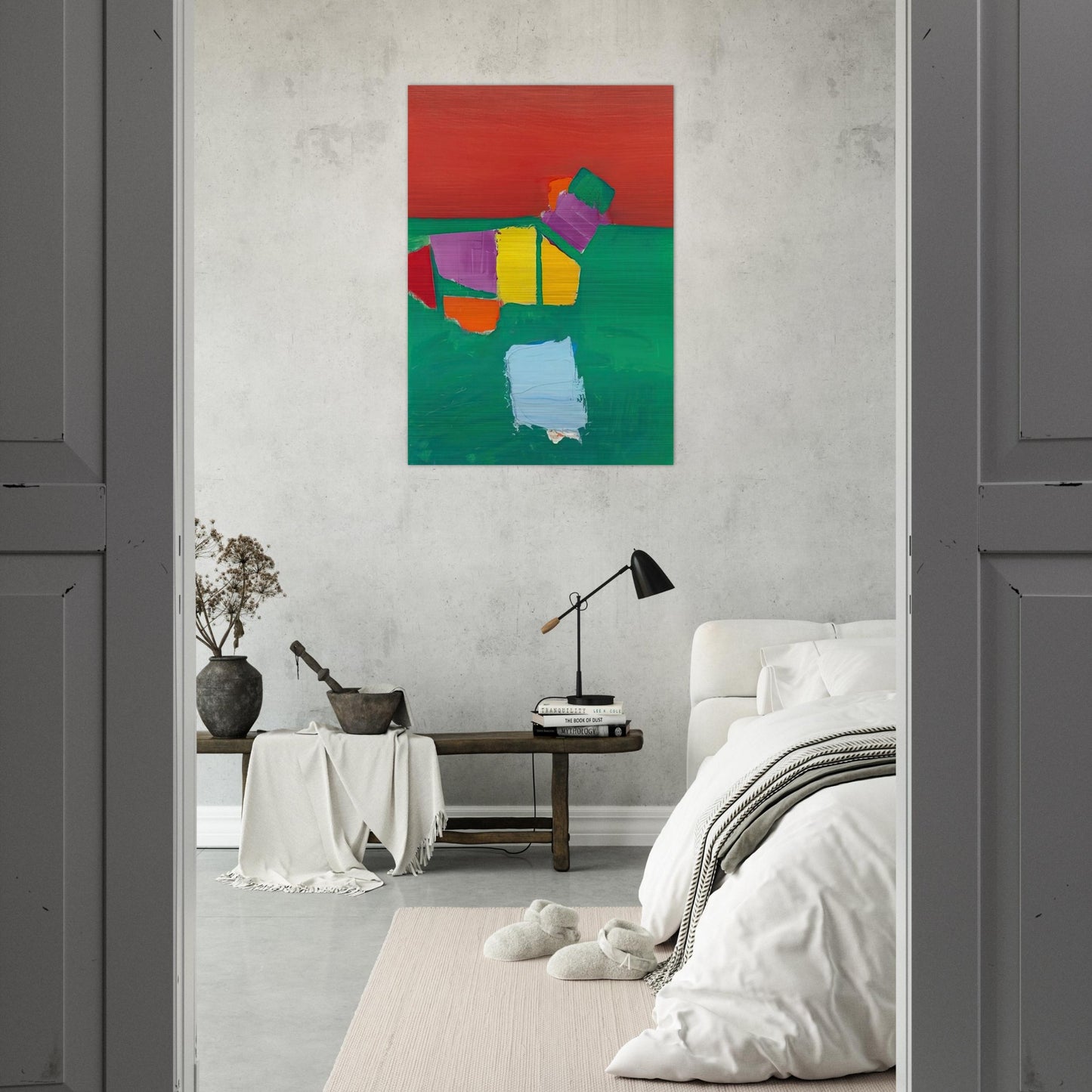 Les Martigues Composition - 1954 - Nicolas de Stael Brushed Aluminum Print - 70x100 cm / 28x40 inches | Nicolas de Stael Aluminum Print | Nicolas de Stael Prints