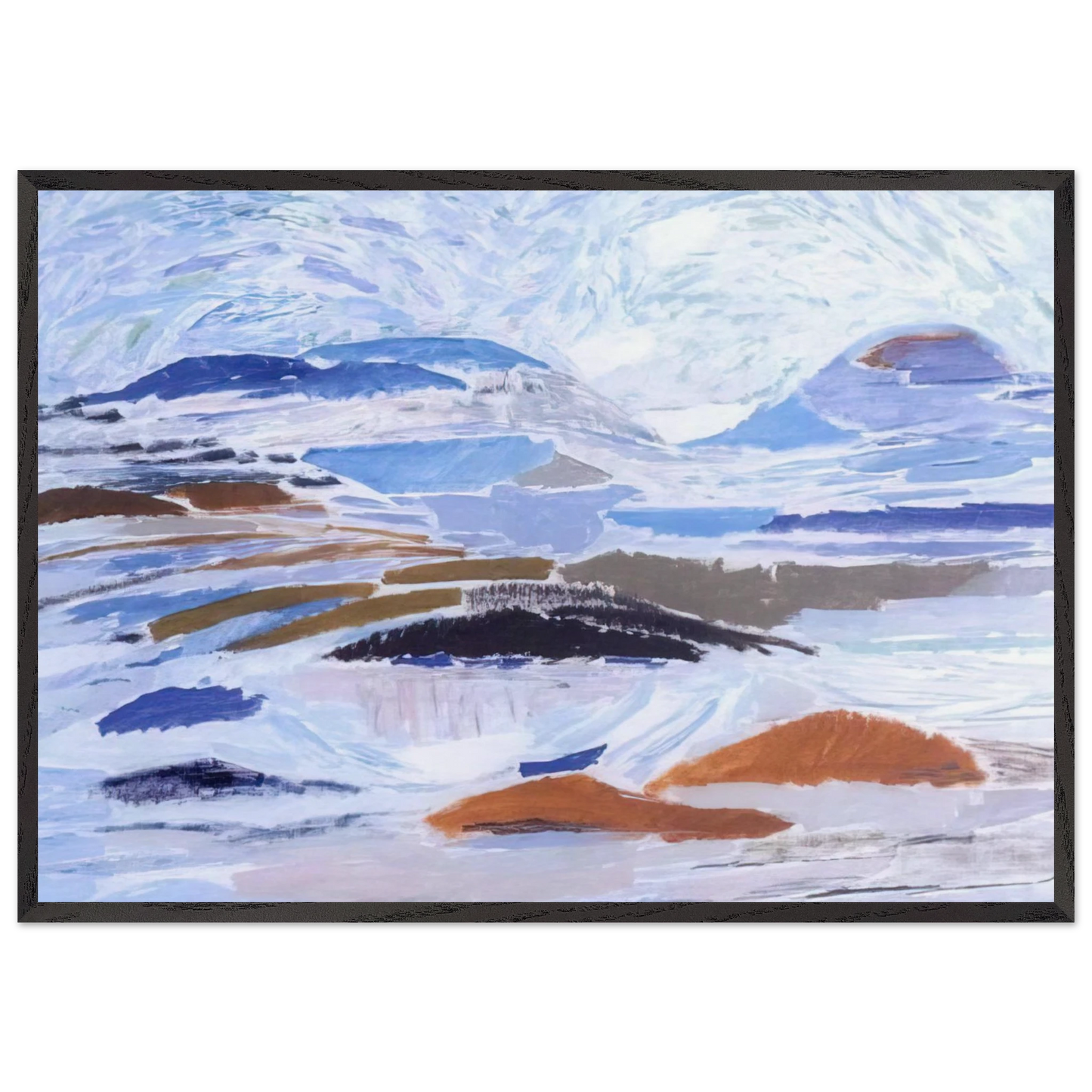 Vuoristoa - 1966 - Tove Jansson Framed Art Print – Black Wooden Frame - Default Title - -Framed Art Print