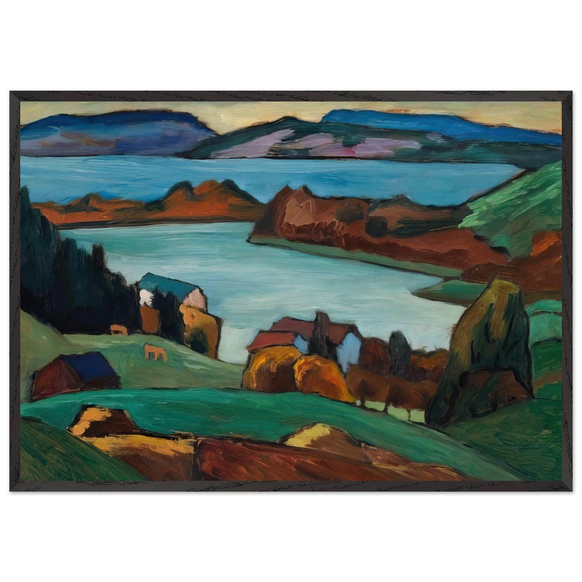 STAFFELSEE 1934 - Gabriele Munter Framed Art Print – Black Wooden Frame - Default Title - -Framed Art Print