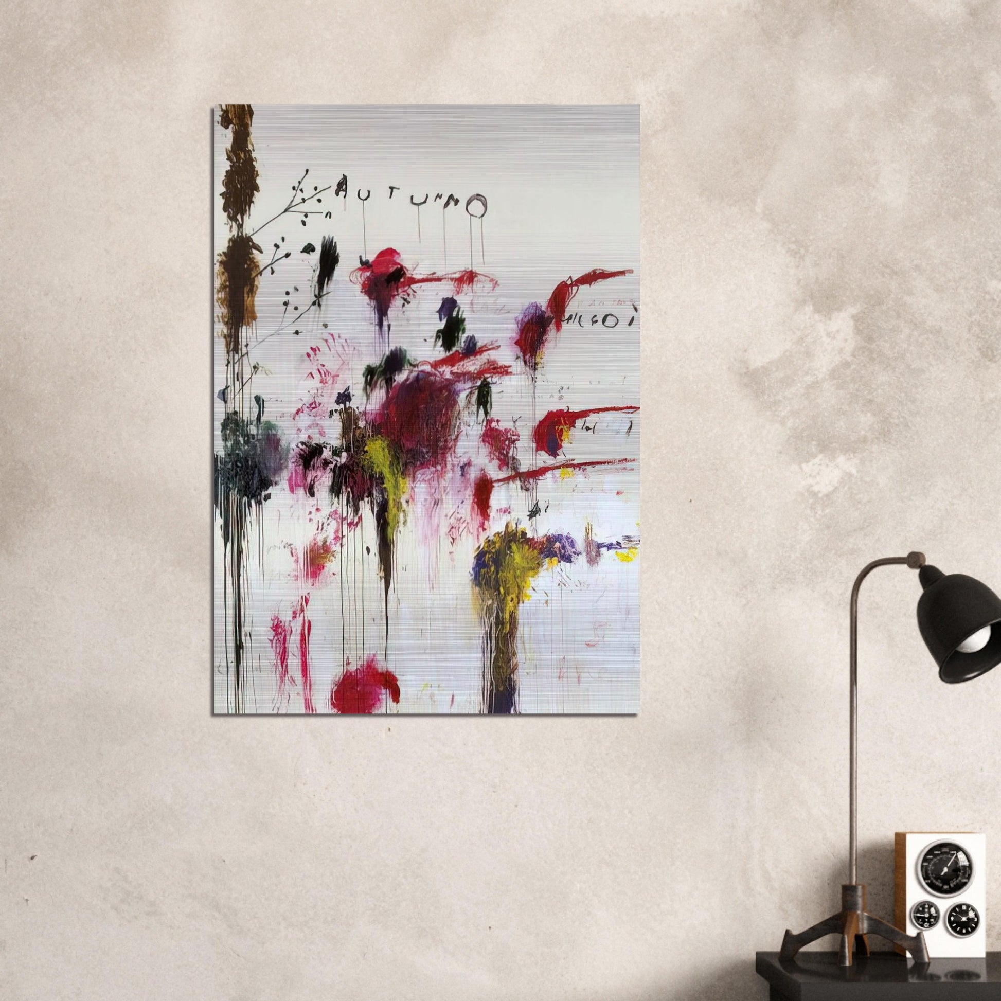 Quattro Stagioni II. Autunno - Cy Twombly Brushed Aluminum Print - 70x100 cm / 28x40 inches | Cy Twombly Aluminum Print | Cy Twombly Prints