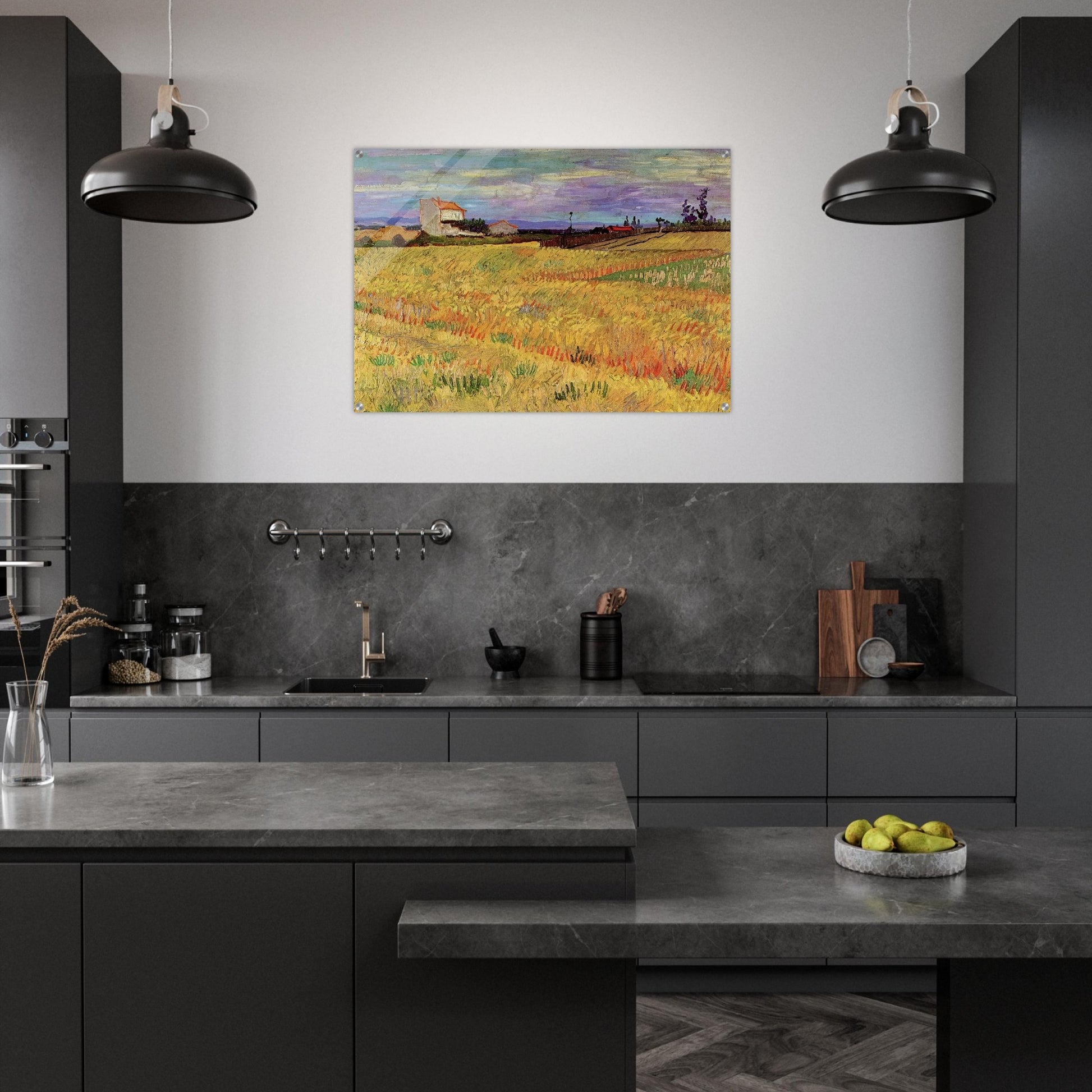 Wheat Field - Vincent van Gogh Acrylic Print - 70x100 cm / 28x40″ inches