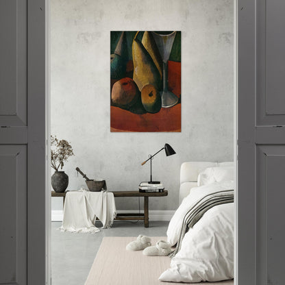 Glass and fruits - Pablo Picasso Brushed Aluminum Print - 70x100 cm / 28x40 inches | Pablo Picasso Aluminum Print | Pablo Picasso Prints