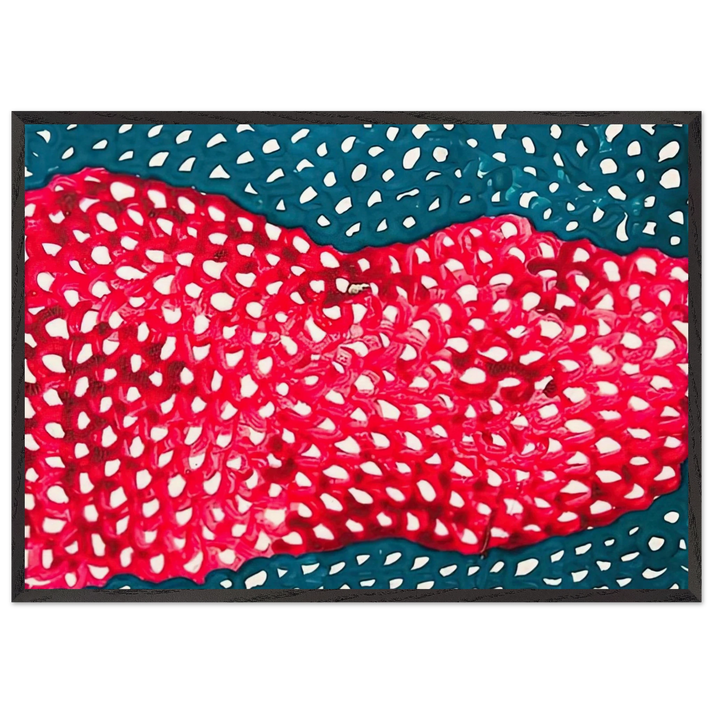 WAVES 1953 - Yayoi Kusama 70x100 cm / 28x40 inches Framed Art Print – Black Wooden Frame
