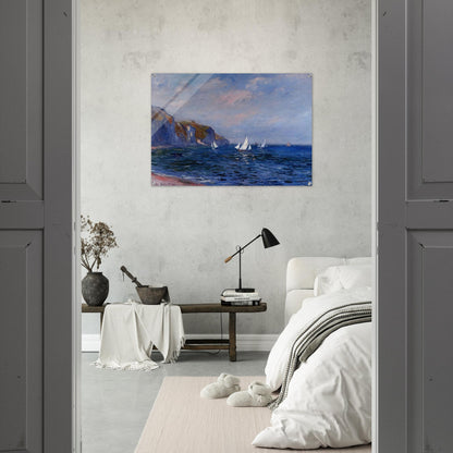 Cliffs and Sailboats at Pourville - claude monet Acrylic Print - 70x100 cm / 28x40″ inches