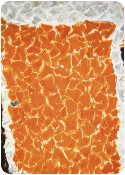 Big Orange By Sam Francis Pack of 10 Post Cards | Sam Francis Post Cards | A6 (10.5 x 14.8 cm) - 4.1 x 5.8 inches