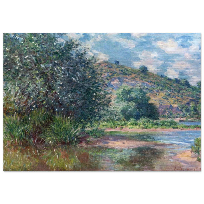 Landscape at Port-Villez - claude monet Brushed Aluminum Print - 70x100 cm / 28x40 inches | claude monet Aluminum Print | claude monet Prints