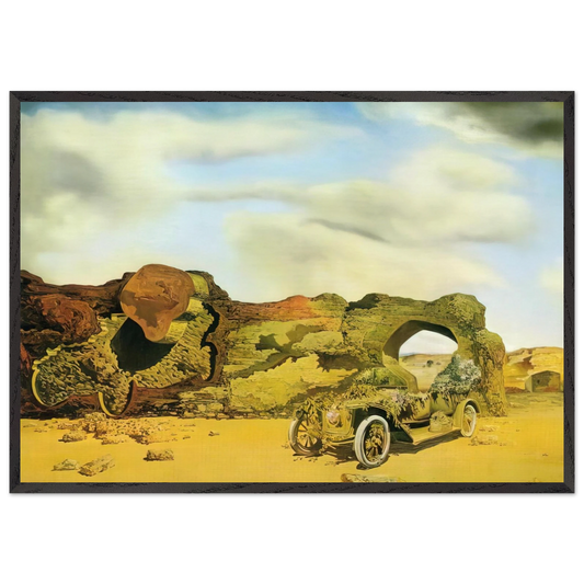 PARANOIAC CRITICAL SOLITUDE 1935 - Salvador Dali Framed Art Print – Black Wooden Frame - Default Title - -Framed Art Print