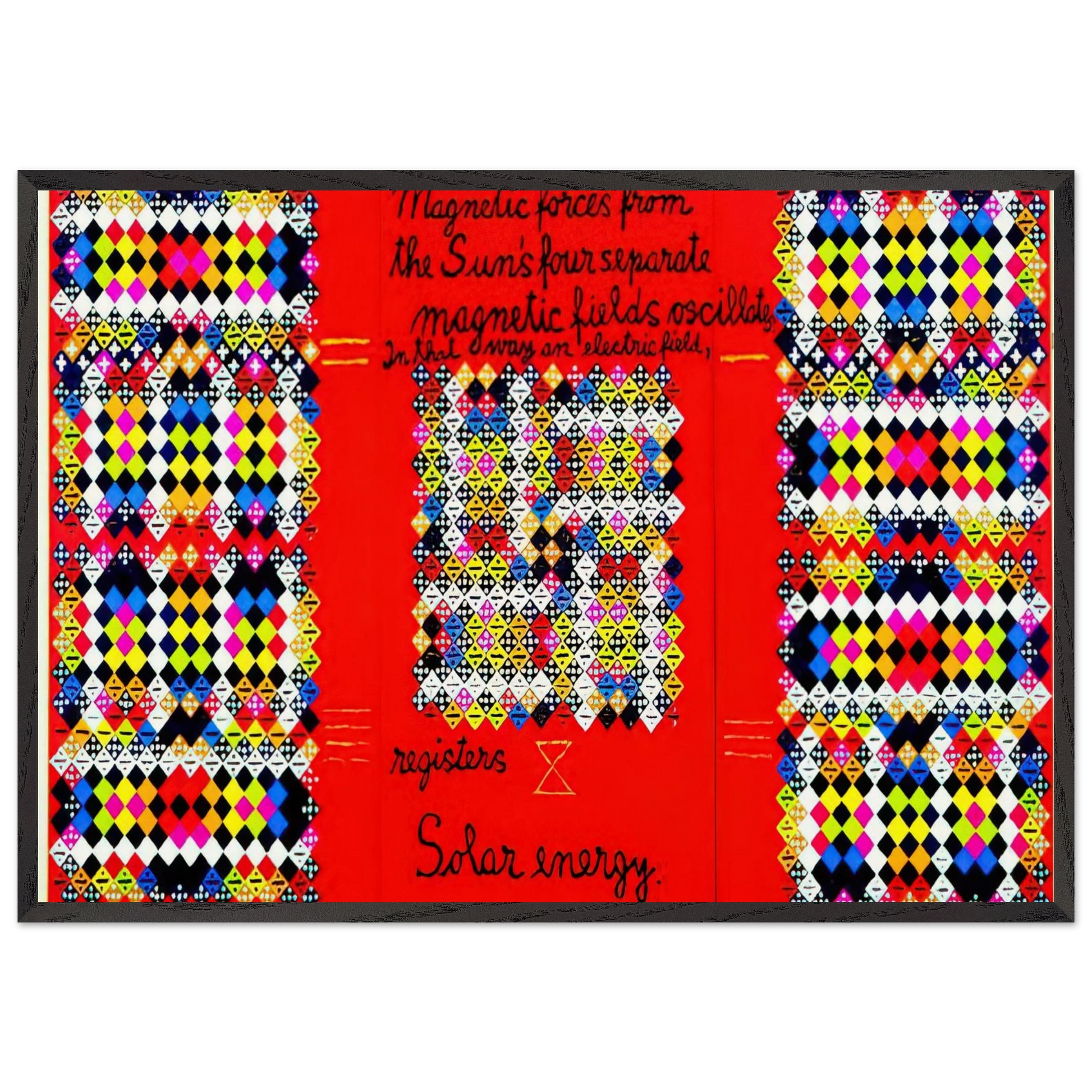 Solar Energy Optics - 1975 - Alfred Jensen Framed Art Print – Black Wooden Frame - Default Title - -Framed Art Print