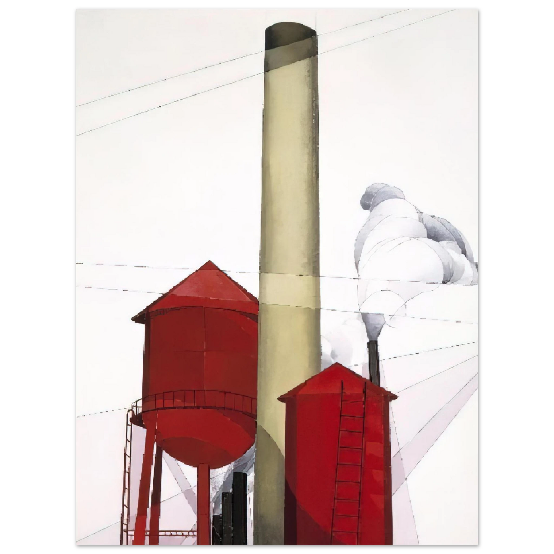 Charles Demuth - Buildings - 1930 Fine Art Poster - Default Title