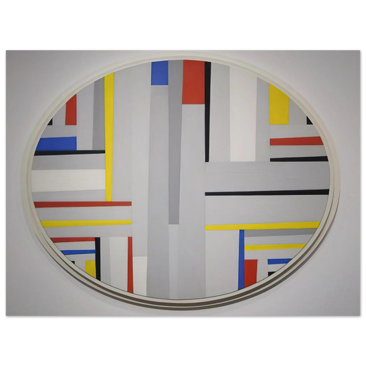 Fritz Glarner - Relational Painting, Tondo - Neoplasticism Fine Art Poster - Default Title
