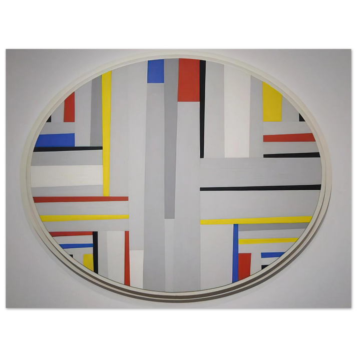 Fritz Glarner - Relational Painting, Tondo - Neoplasticism  75x100 cm / 30x40inches Fine Art Poster