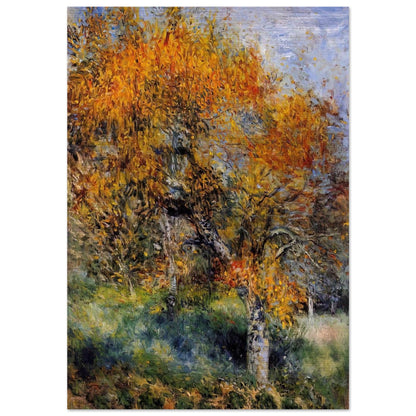 The Pear Tree - Pierre-Auguste Renoir Brushed Aluminum Print - 70x100 cm / 28x40 inches | Pierre-Auguste Renoir Aluminum Print | Pierre-Auguste Renoir Prints