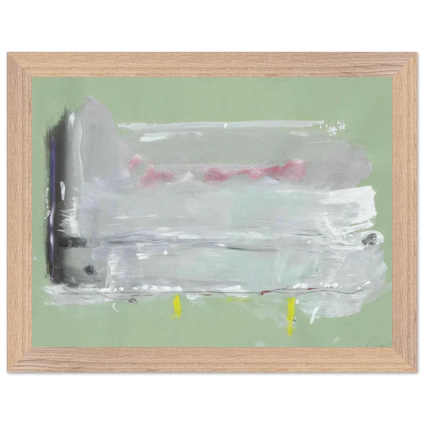 Helen Frankenthaler - Untitled - 1984 Wall art - 45x60 cm / 18x24 inches - Premium Wooden Framed Poster With Fine Art Paper - Black frame