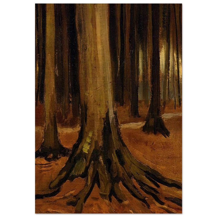 Girl in the Woods - Vincent van Gogh Brushed Aluminum Print - 70x100 cm / 28x40 inches | Vincent van Gogh Aluminum Print | Vincent van Gogh Prints