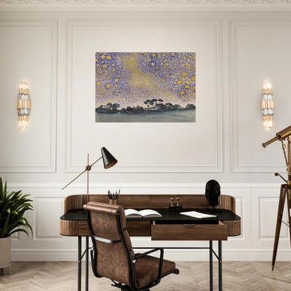 Landscape with Stars - Henri-Edmond Cross Brushed Aluminum Print - 70x100 cm / 28x40 inches | Henri-Edmond Cross Aluminum Print | Henri-Edmond Cross Prints