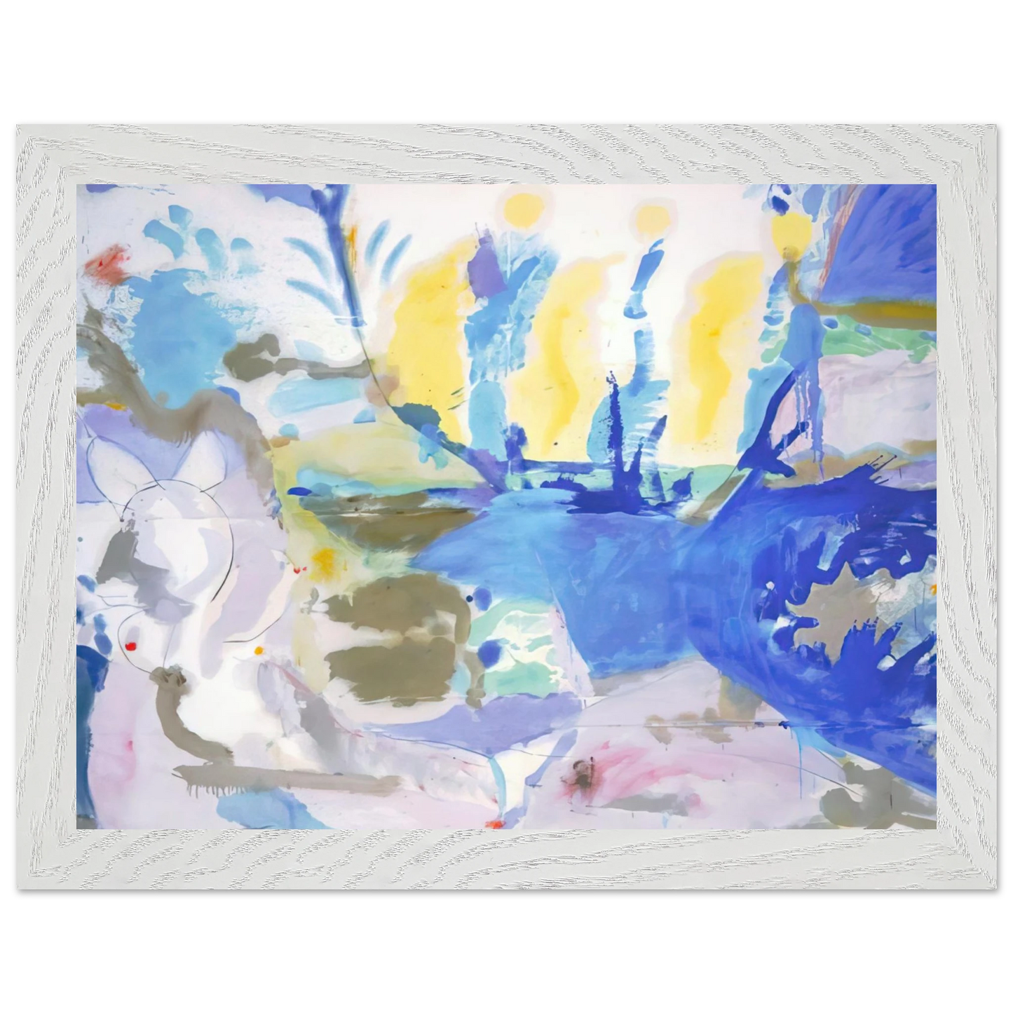 Helen Frankenthaler - Basque Beach - 1958 Wall art - 13x18 cm / 5x7 inches - Premium Wooden Framed Poster With Fine Art Paper - Black frame