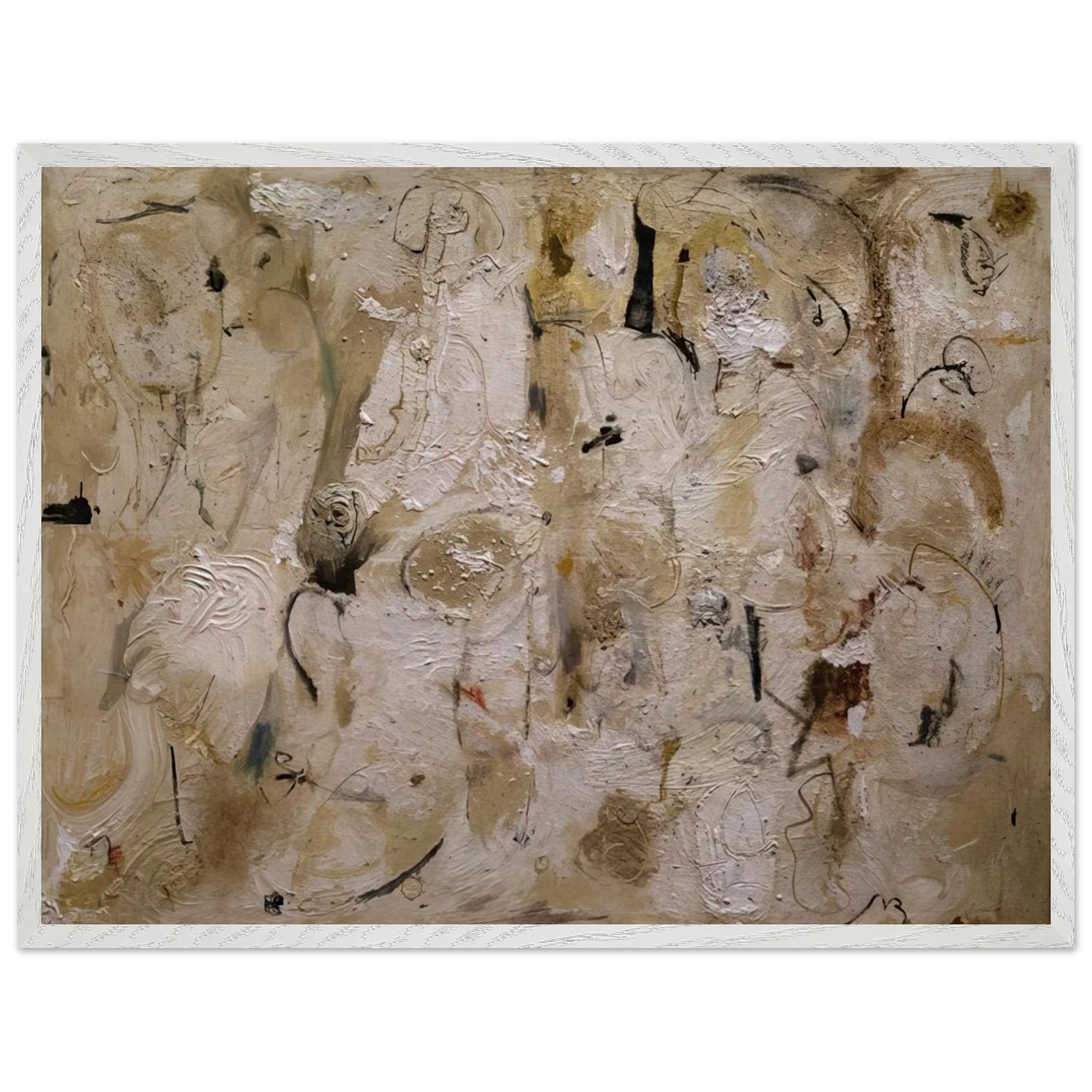 Helen Frankenthaler - Painted on 21st Street - 1951 Wall art - 40x50 cm / 16x20 inches - Premium Wooden Framed Poster With Fine Art Paper - White frame