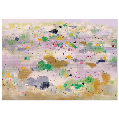 The Blooming Mountain - Abstract Expressionism, Ink and wash painting - Wu Guanzhong Brushed Aluminum Print - 70x100 cm / 28x40 inches | Wu Guanzhong Aluminum Print | Wu Guanzhong Prints