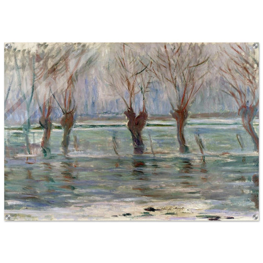Flood Waters - claude monet Acrylic Print - 70x100 cm / 28x40″ inches