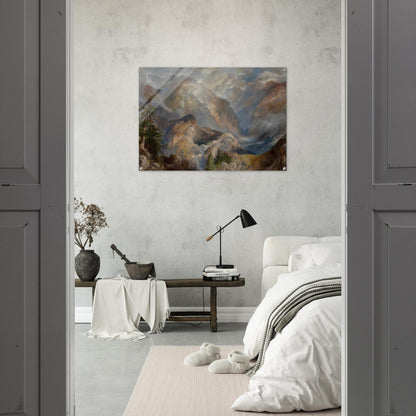 Morning in the Sierras, Nevada - Thomas Moran Acrylic Print - 70x100 cm / 28x40″ inches