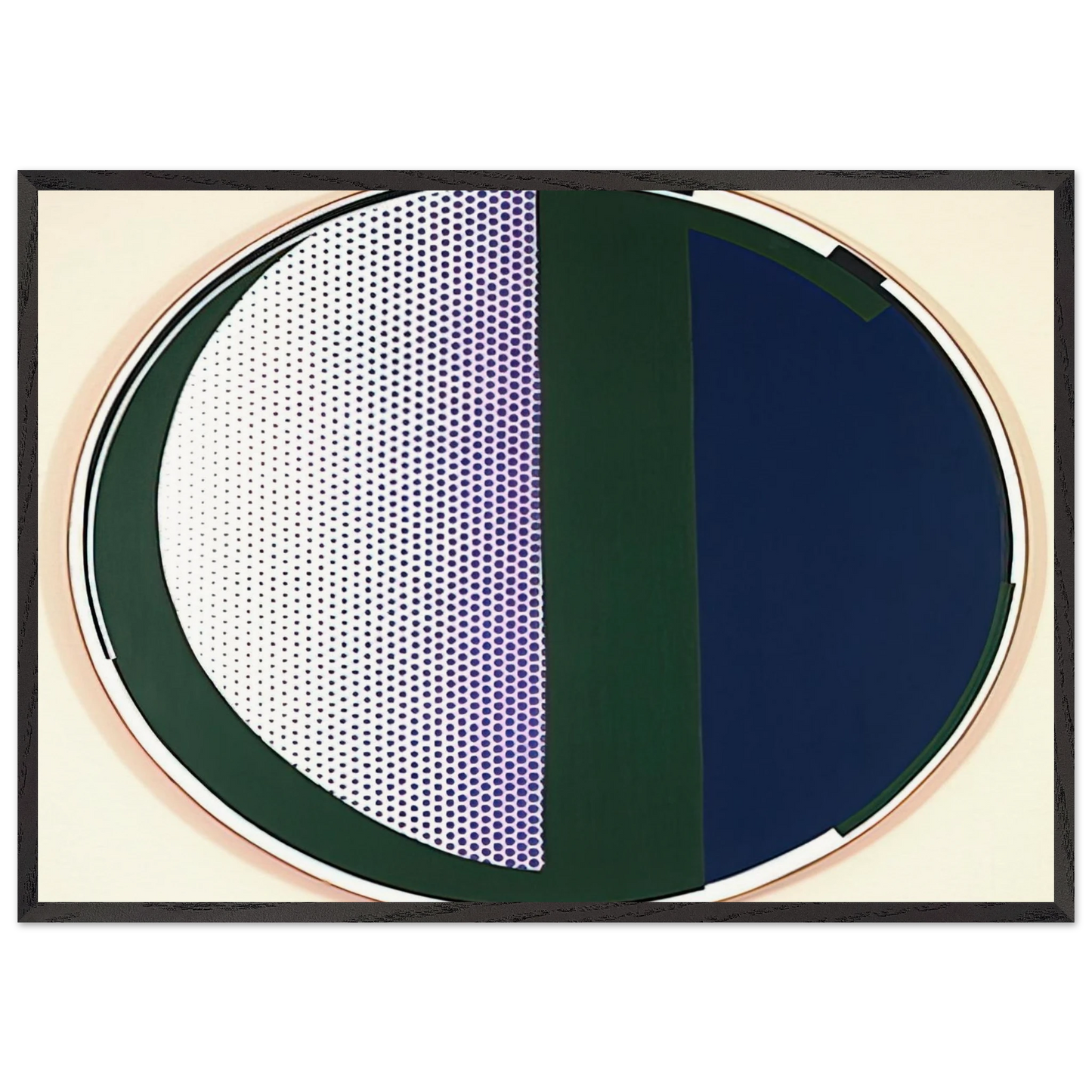 MIRROR 1972 - Roy Lichtenstein Framed Art Print – Black Wooden Frame - Default Title - -Framed Art Print