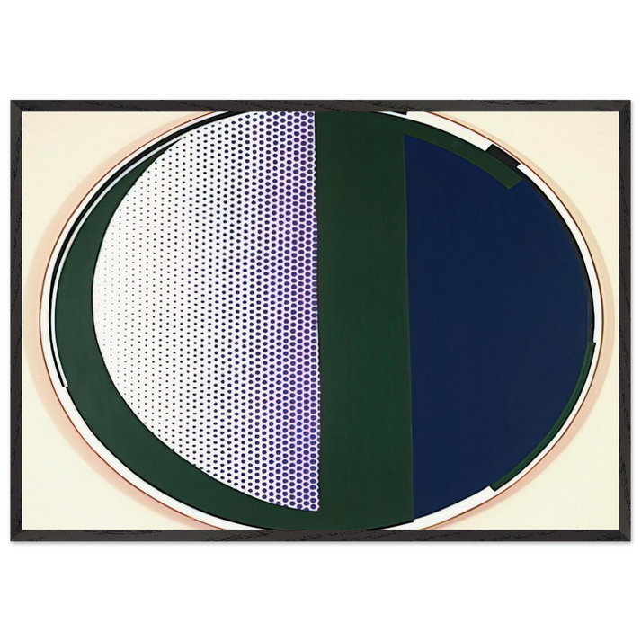 MIRROR 1972 - Roy Lichtenstein 70x100 cm / 28x40 inches Framed Art Print – Black Wooden Frame