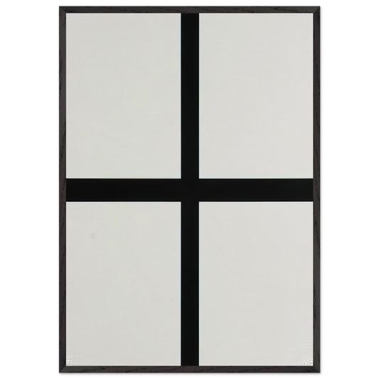 Trames 0-90---40 mm au trait et pleines - 1972 - Francois Morellet Framed Art Print – Black Wooden Frame - Default Title - -Framed Art Print