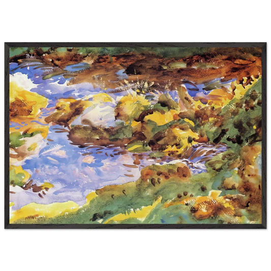 The Alps Val DAosta Purtud - John Singer Sargent Framed Art Print – Black Wooden Frame - Default Title - -Framed Art Print