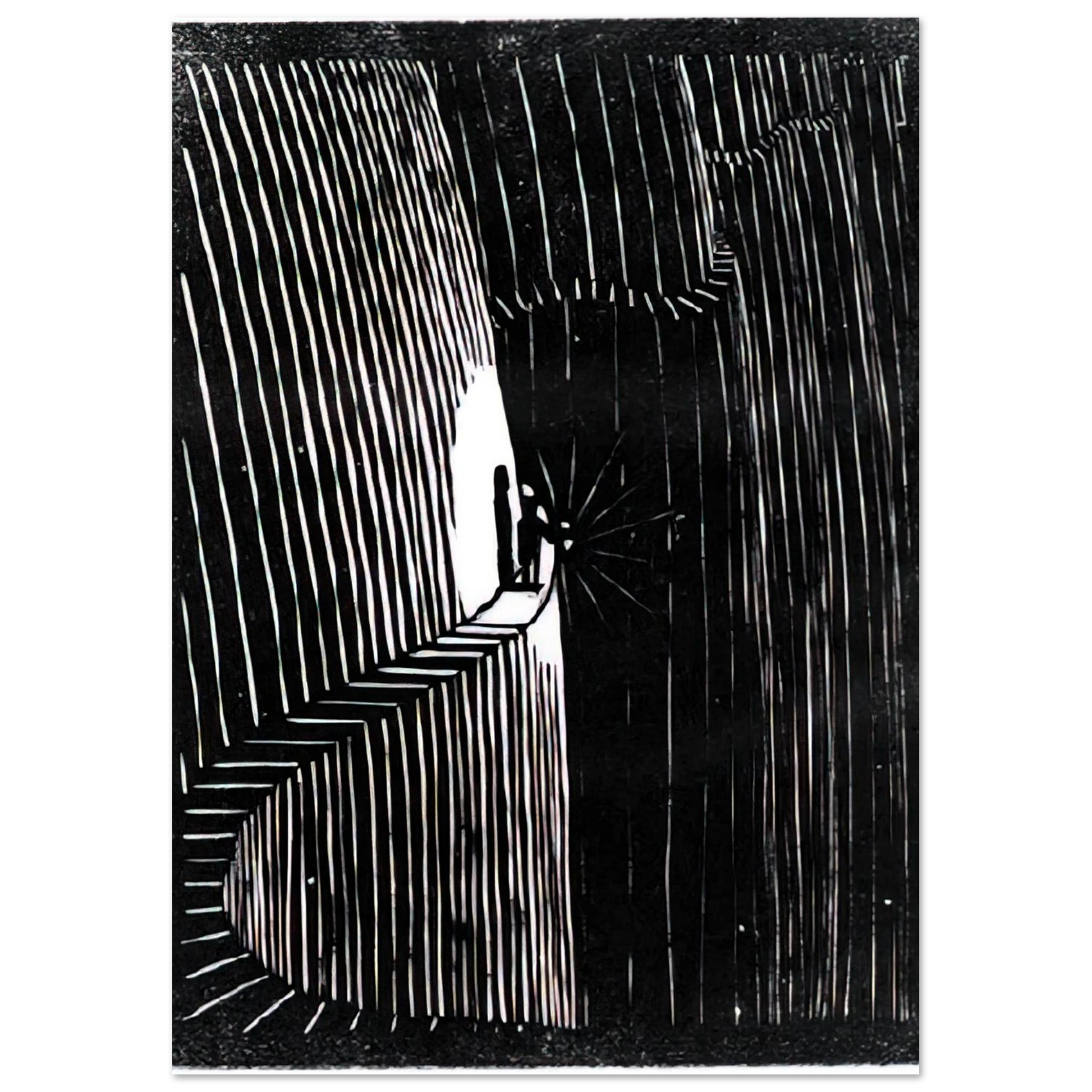 MC Escher - ESCHER (7) Wall Art - 60x80 cm / 24x32 inches - Premium Wooden Framed Poster With Fine Art Paper - Black frame