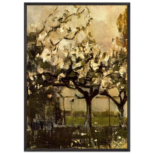 Alberi - Piet Mondrian 70x100 cm / 28x40 inches Framed Art Print – Black Wooden Frame