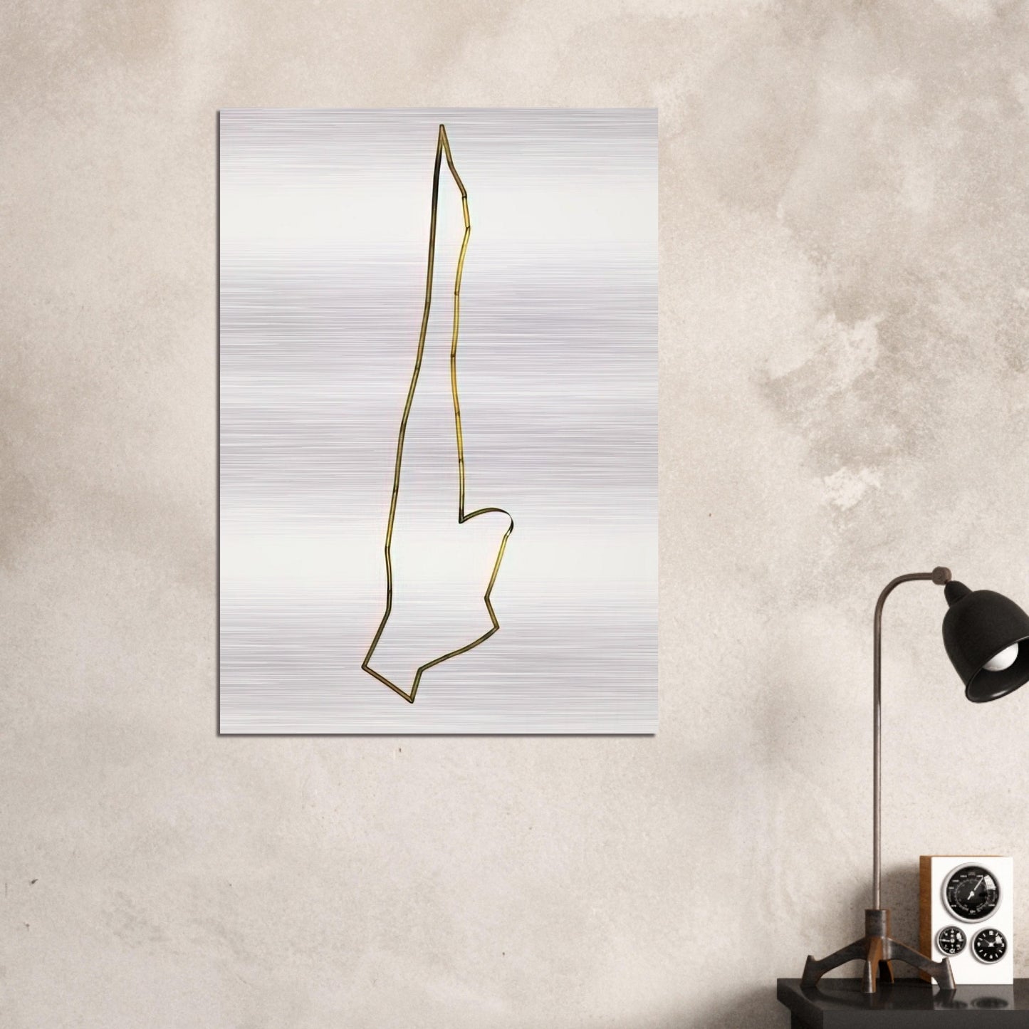 Mobile Articulated Sculpture - 1948 - Gyula Kosice Brushed Aluminum Print - 70x100 cm / 28x40 inches | Gyula Kosice Aluminum Print | Gyula Kosice Prints