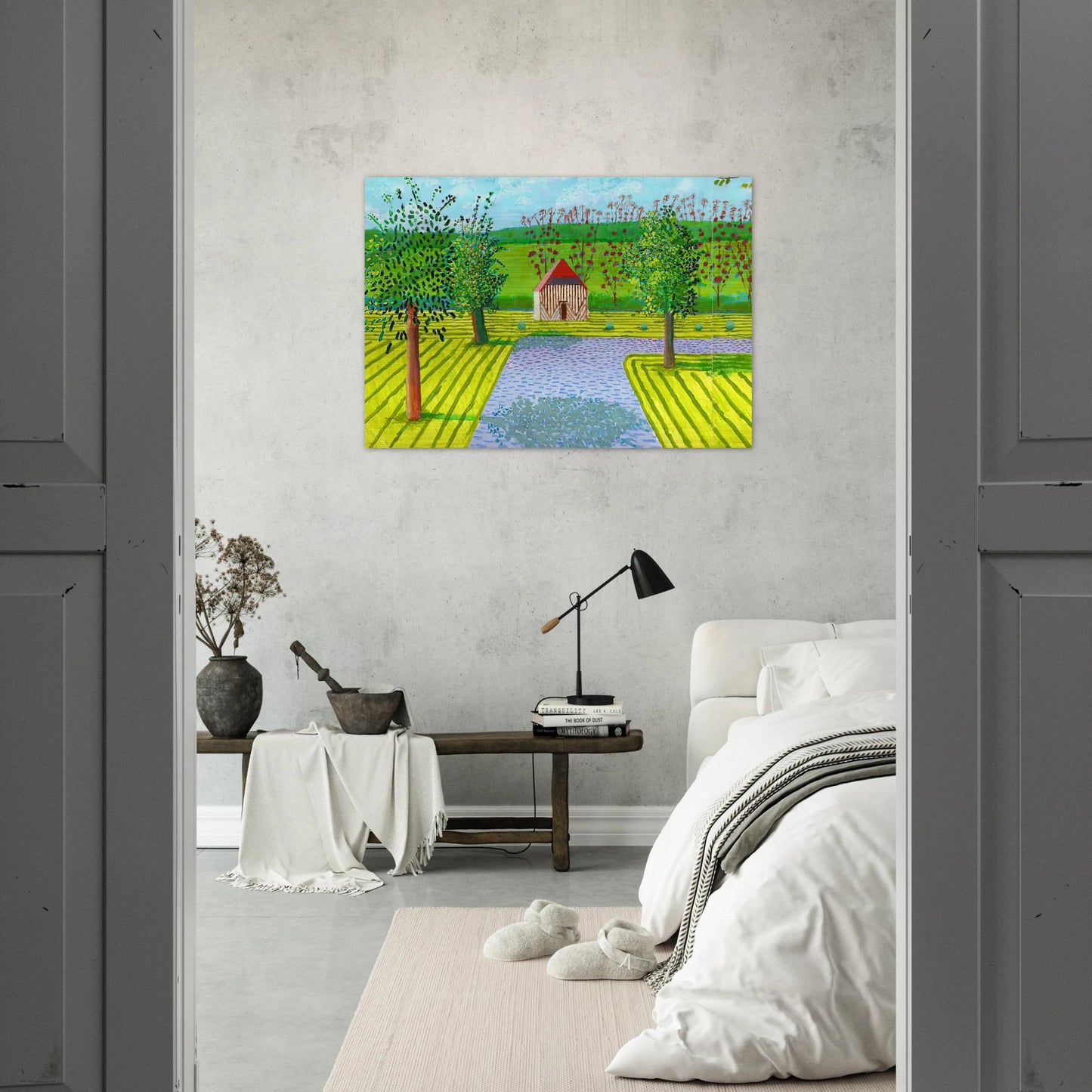 David Hockney - David Hockney Brushed Aluminum Print - 70x100 cm / 28x40 inches | David Hockney Aluminum Print | David Hockney Prints